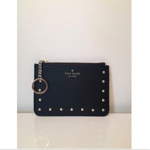 NWT KATE SPADE Bitsy Gold Studded Black Wallet